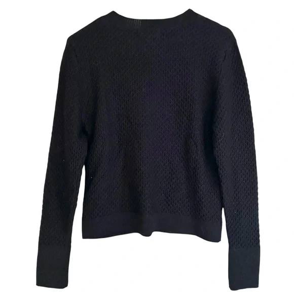 AS WE GROW Black Baby Alpaca Merino Knit Everyday Sweater NWT Sz M - Picture 3 of 9